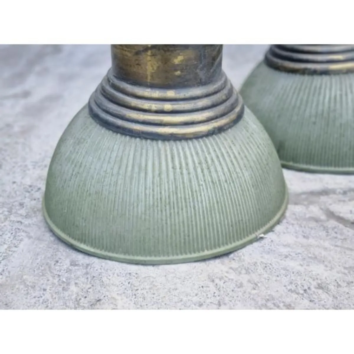 Set Of 4 Vintage Style Industrial Pendant Lights K - Image 2