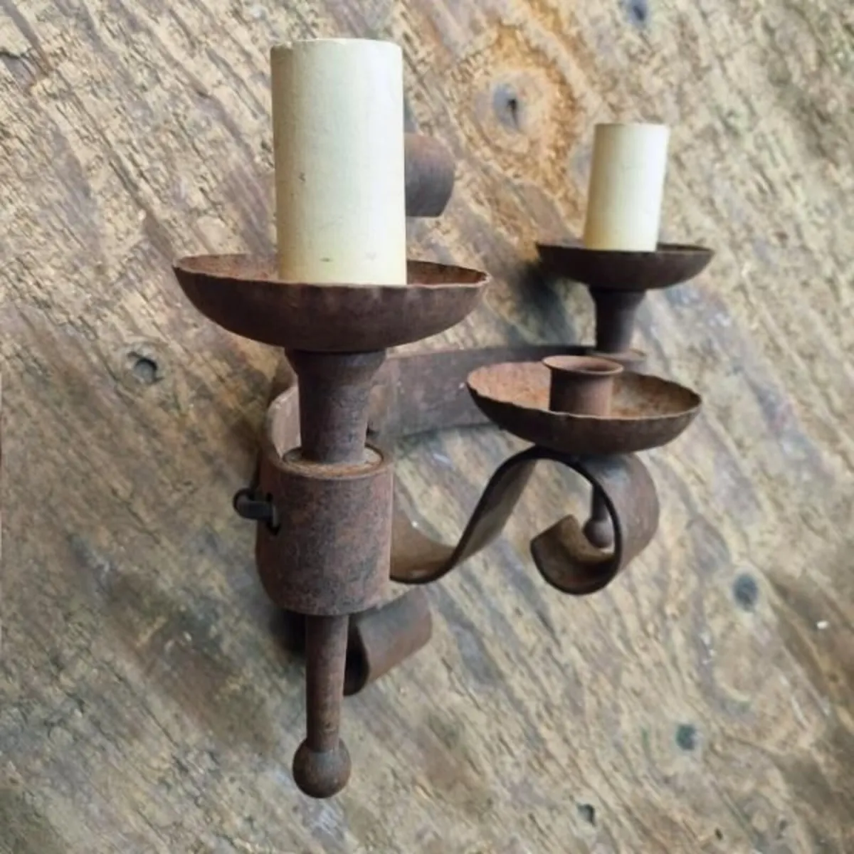 Wrought Iron Wall Lights Set of 3 KAS1386 - Image 3