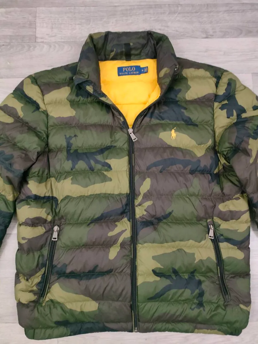 Ralph Lauren Down Puffer Camo Jacket Mens Medium - Image 2
