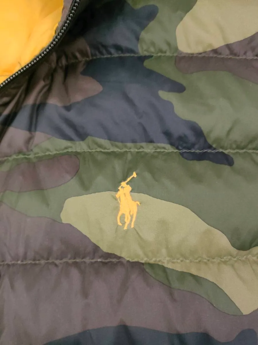 Ralph Lauren Down Puffer Camo Jacket Mens Medium - Image 3
