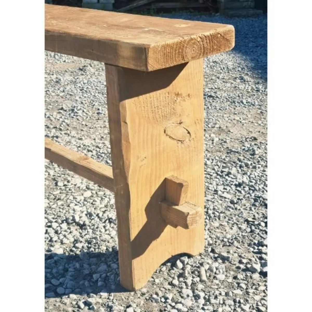 Rustic Wooden Bench Small KAS1389 - Image 3