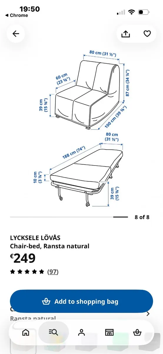 Chair bed - Image 3