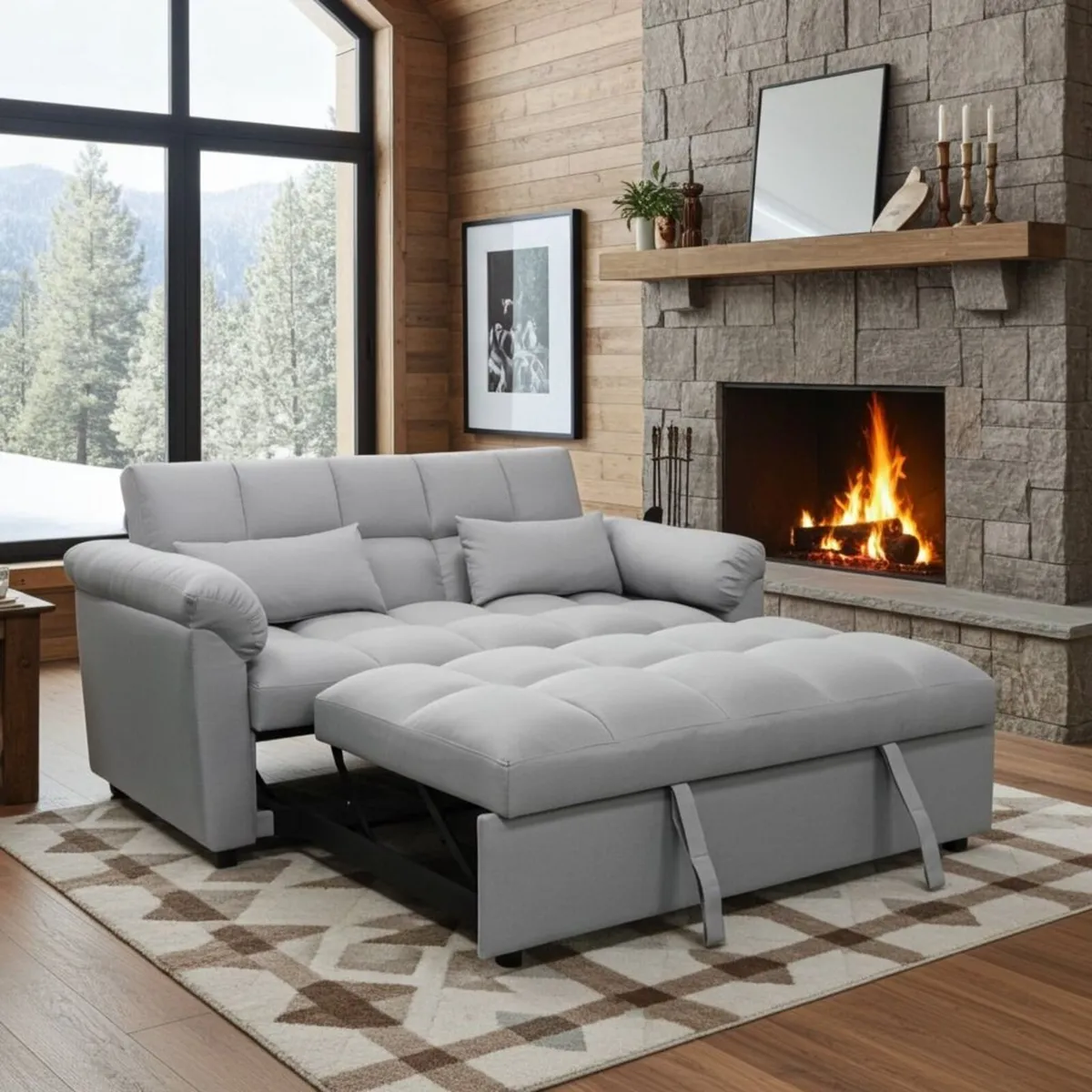 PULL-OUT DOUBLE SOFA BED  TOKYO GREY - Image 3