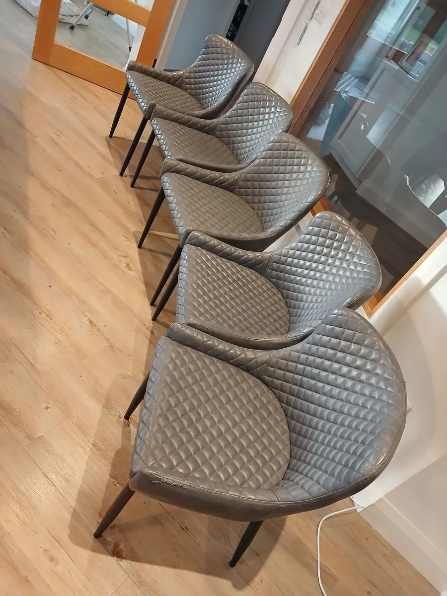 Ottowa dining chairs, faux leather quantity 5 - Image 3