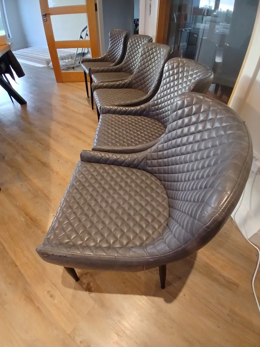 Ottowa dining chairs, faux leather quantity 5 - Image 2