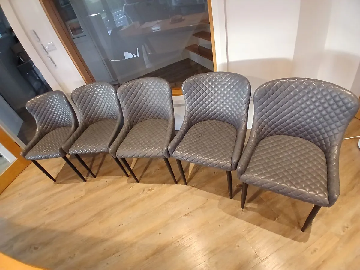 Ottowa dining chairs, faux leather quantity 5 - Image 1