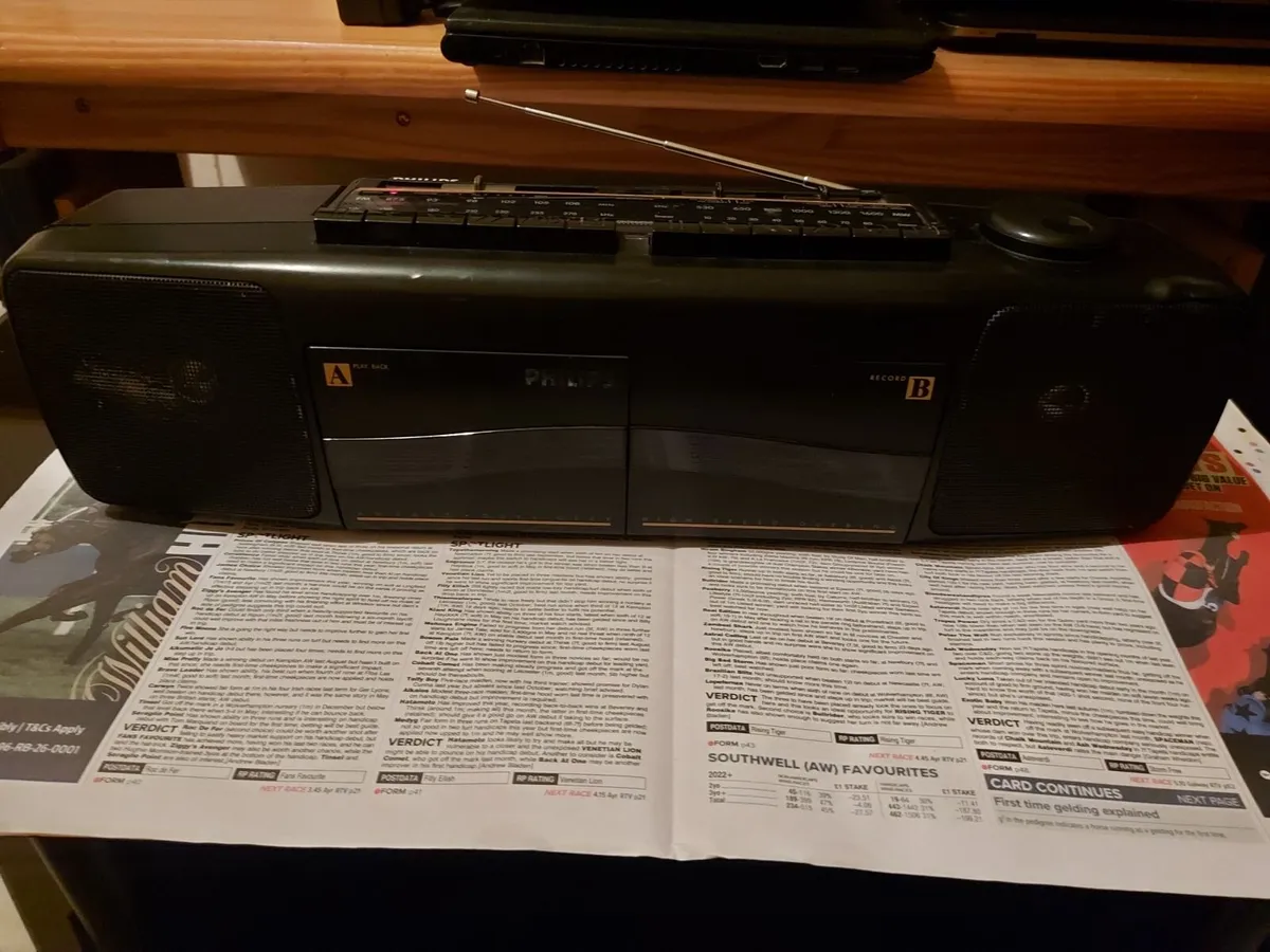 Philips AW 709205 Portable Dual Cassette Stereo - Image 1