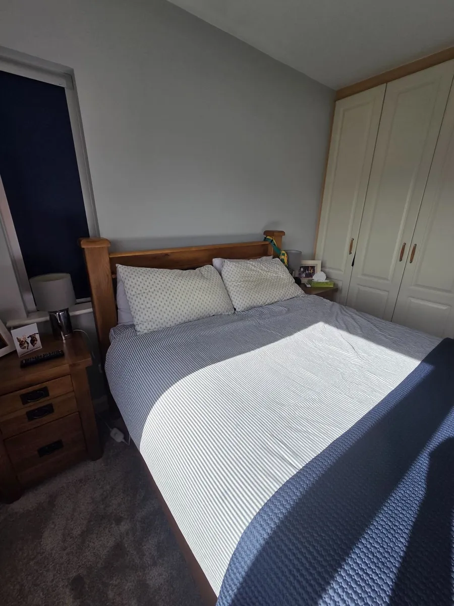 King Bed Frame & Mattress - Image 1