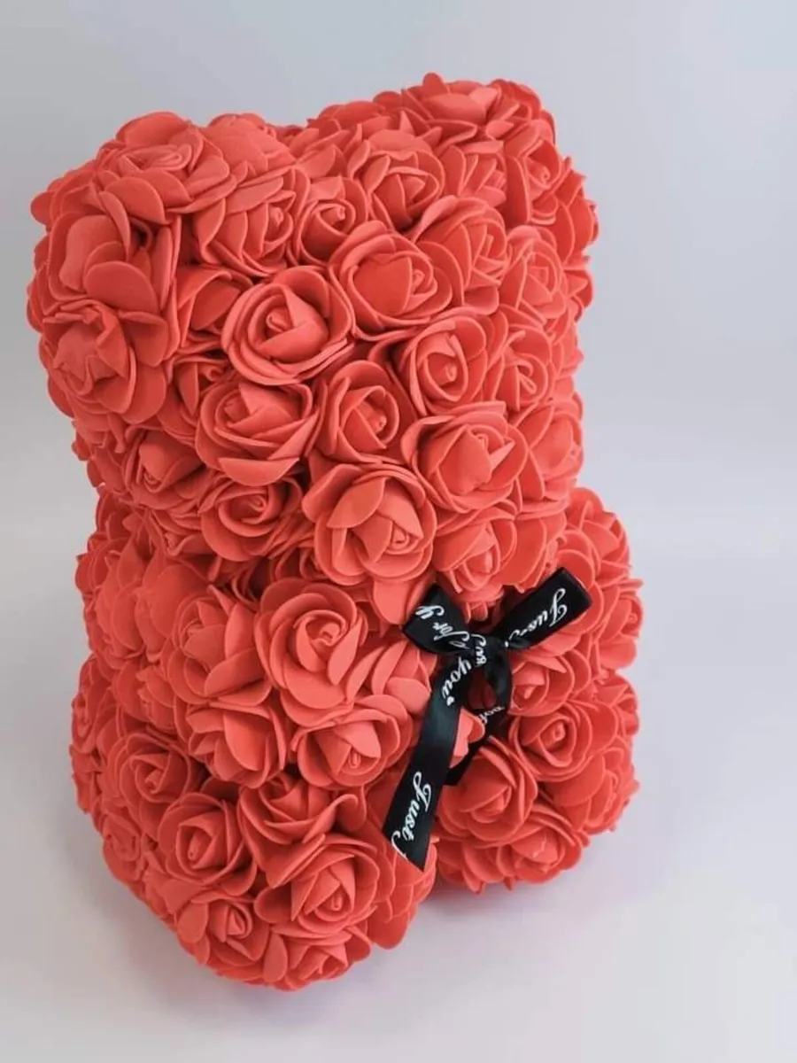 Rose teddy bear 25 cm free packaging - Image 3