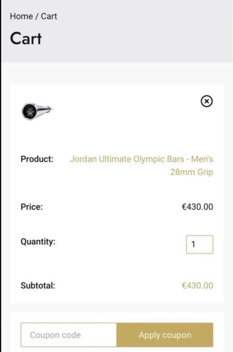 Jordan Ultimate Olympic Bars with clips - Image 2