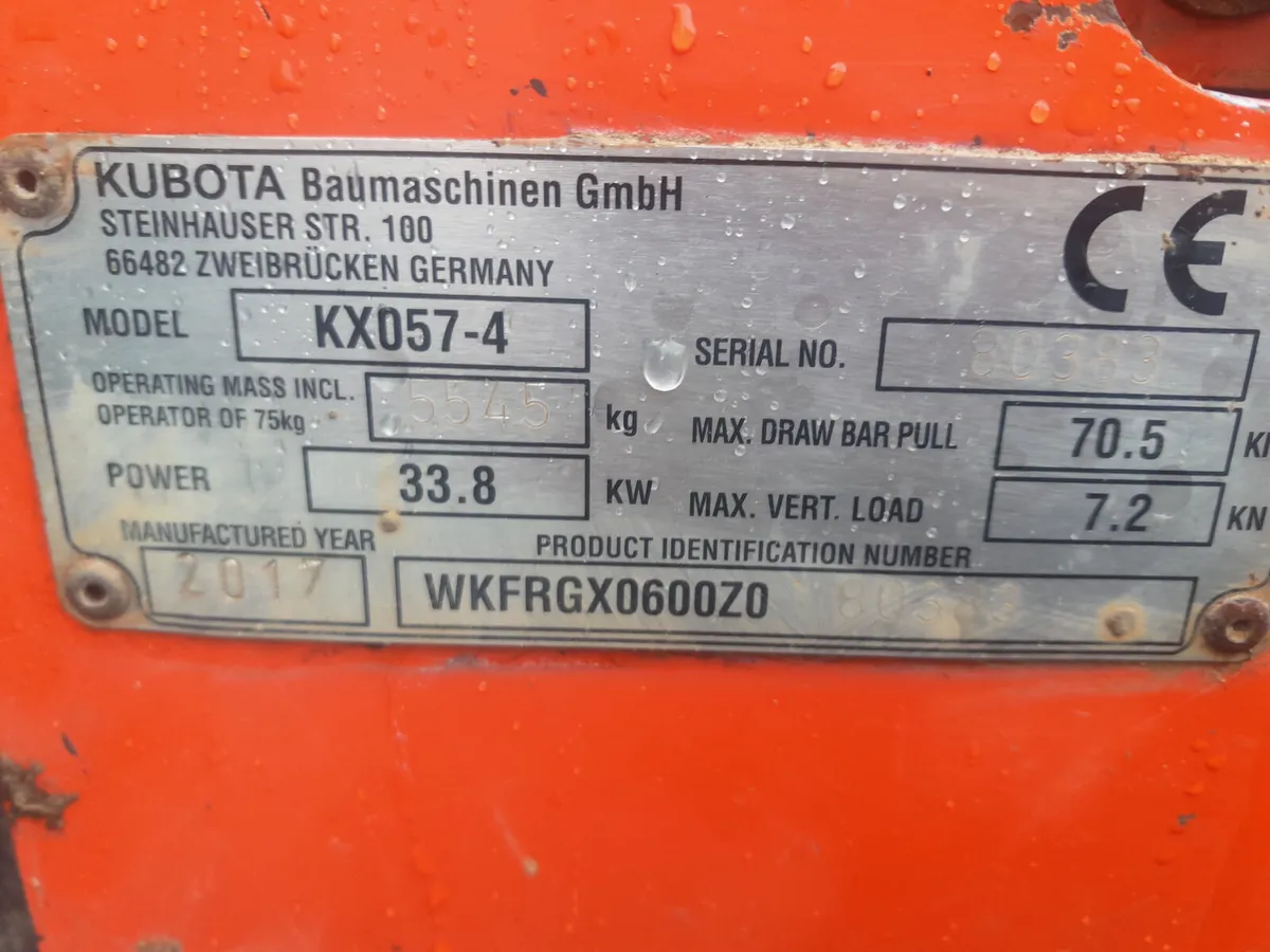 Kubota KX057-4 2017 (18229) - Image 4