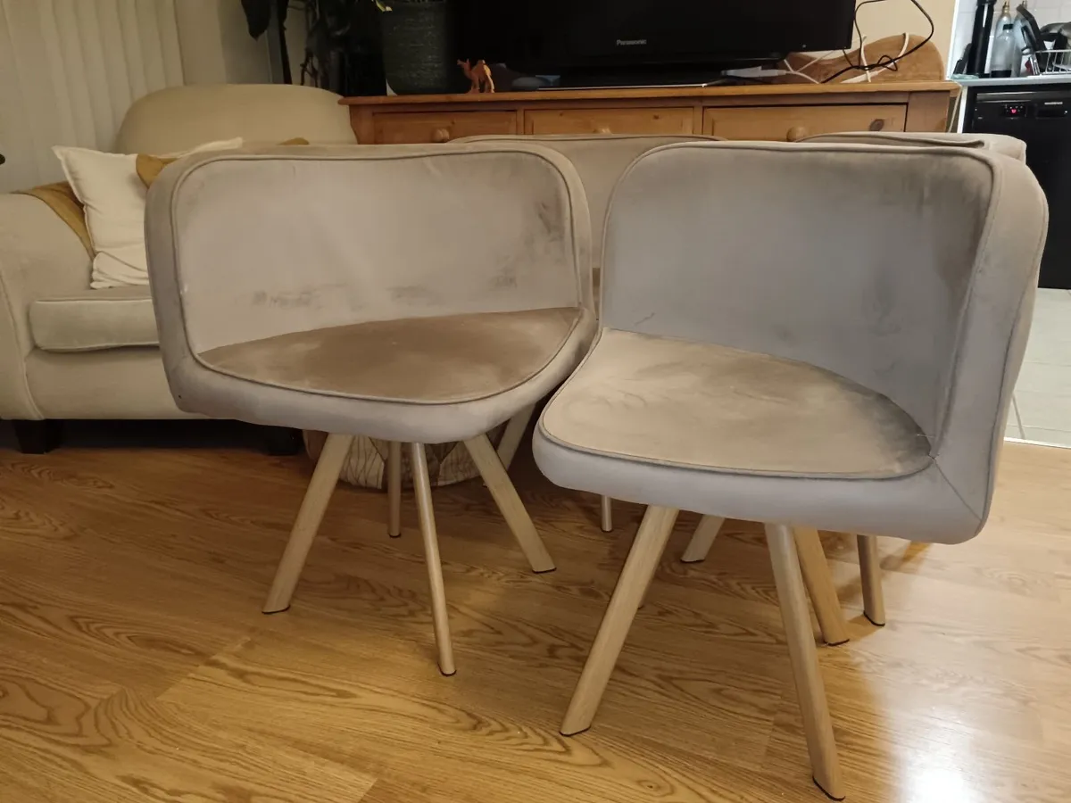 4 x Upholstered Dining Chairs - Image 3