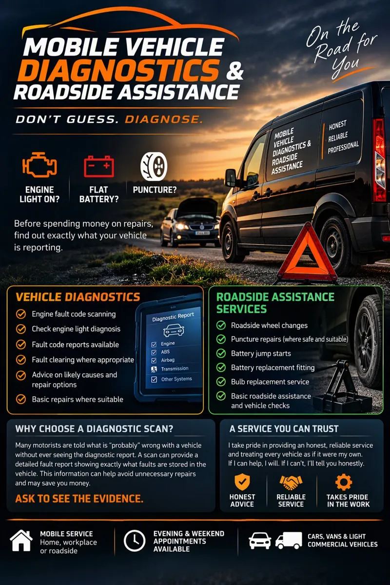 Mobile Vehicle Diagnostics & Roadside Assistance