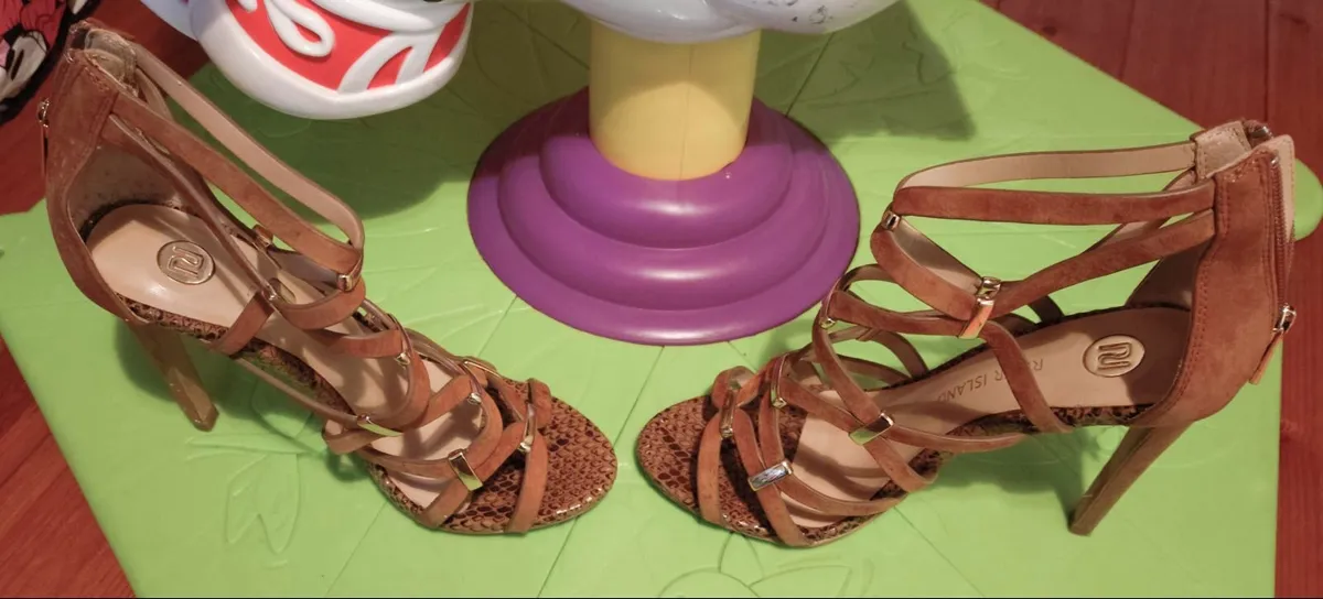 River Island Ladies High Heel Shoes (uk 4) Used. - Image 2