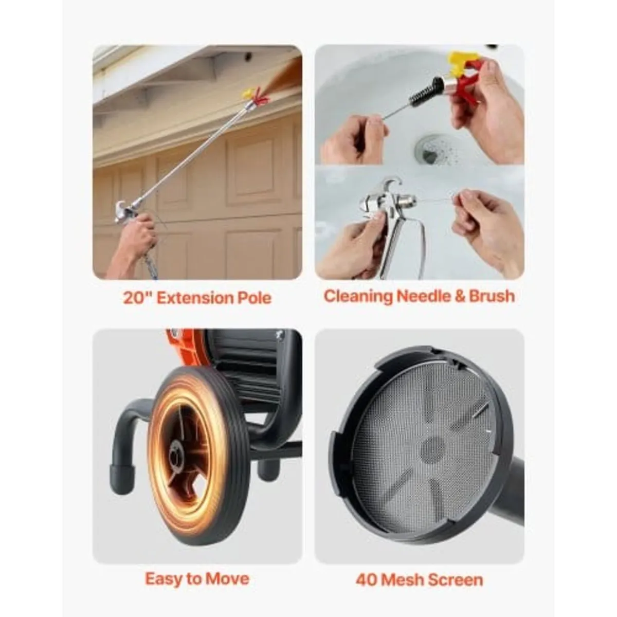 Diaphragm Airless Paint Sprayer, 2000 W Efficient - Image 3