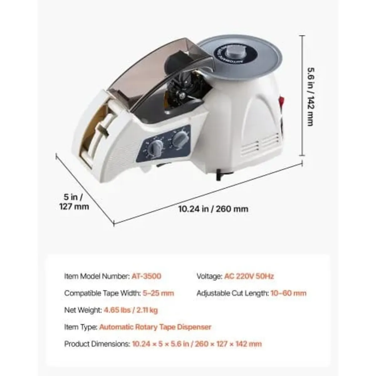Automatic Rotary Tape Dispenser with 10–60mm Adjus - Image 4
