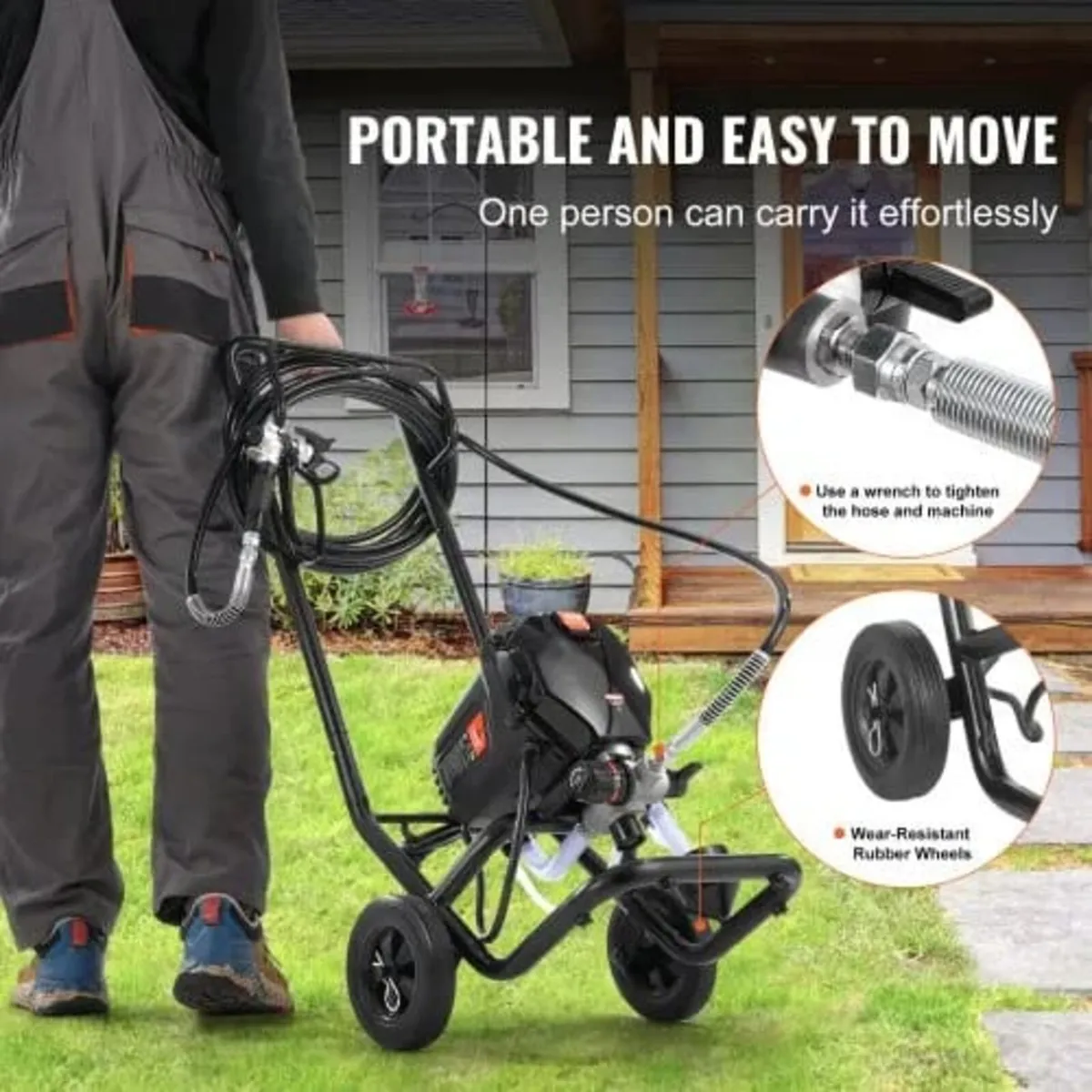 Stand Airless Paint Sprayer, 750W 3000PSI High Eff - Image 3