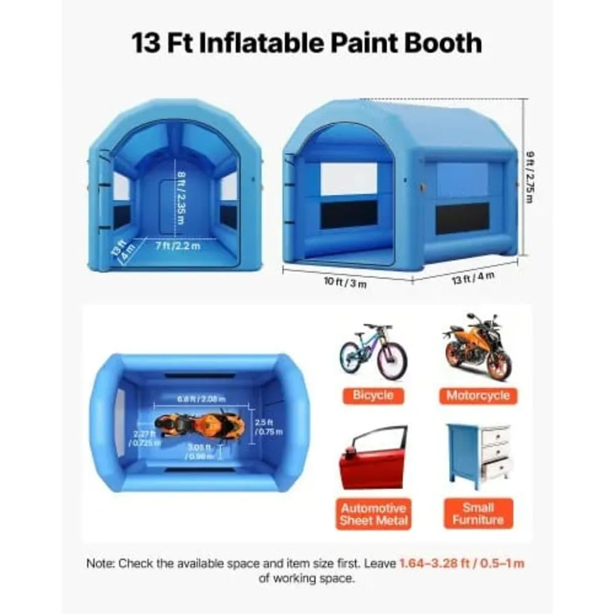 Inflatable Paint Booth, 4 x 3 x 2.75 m, Portable S - Image 2
