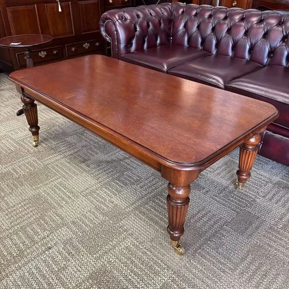 Beautiful solid mahogany turned legged coffee
