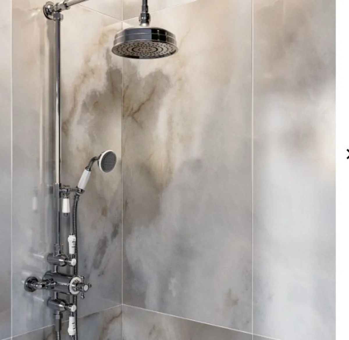 Traditional Thermostatic Mixer Shower set Chrome - Image 2