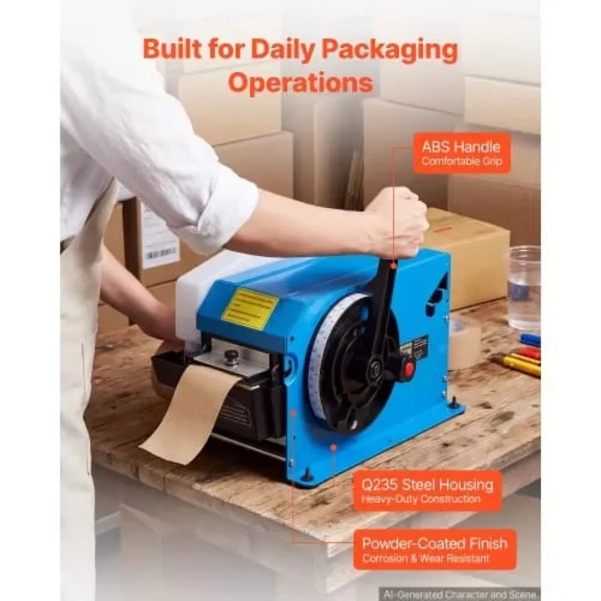 Water-Activated Tape Dispenser 4–40 Inch Kraft Gum - Image 4