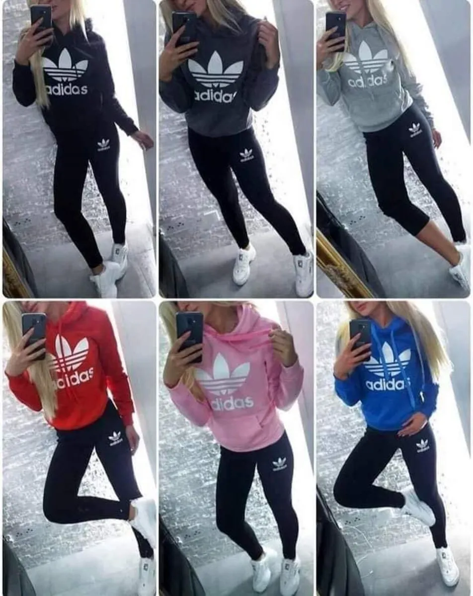 Adidas Black Tracksuit Set – Sweatshirt - Image 2