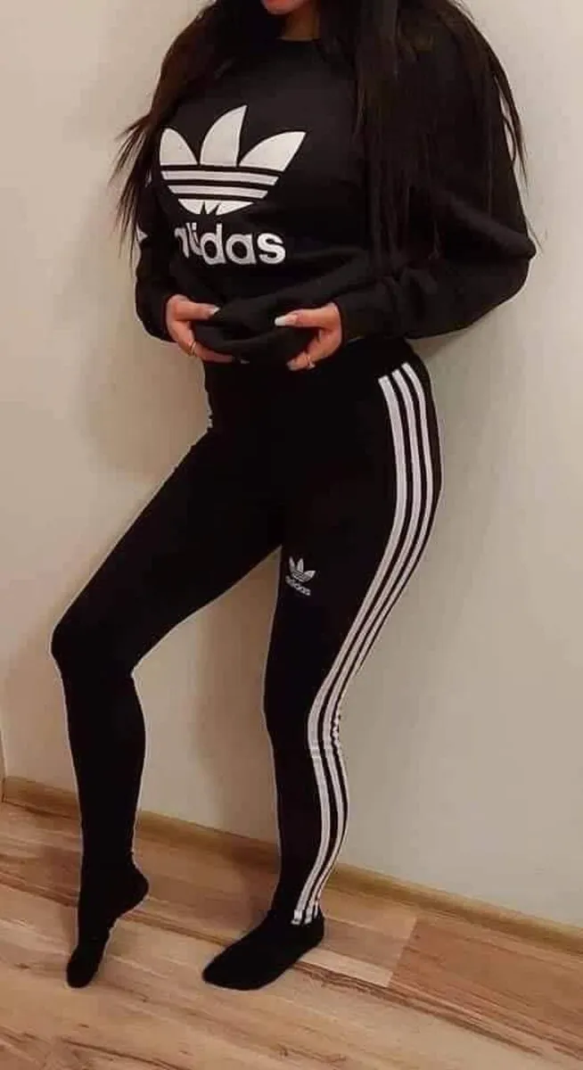Adidas Black Tracksuit Set – Sweatshirt - Image 3