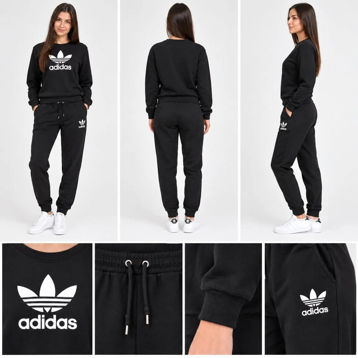 Adidas Black Tracksuit Set – Sweatshirt s-xl - Image 1