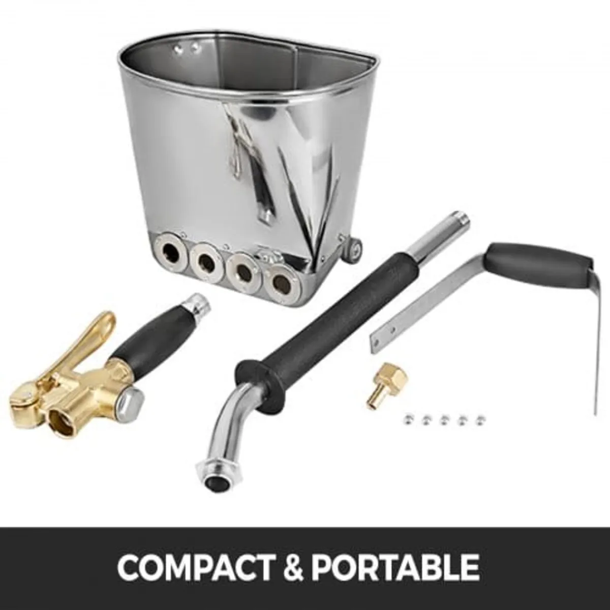 4 Jet Cement Mortar Spray Gun, Stucco Sprayer 4 Je - Image 4