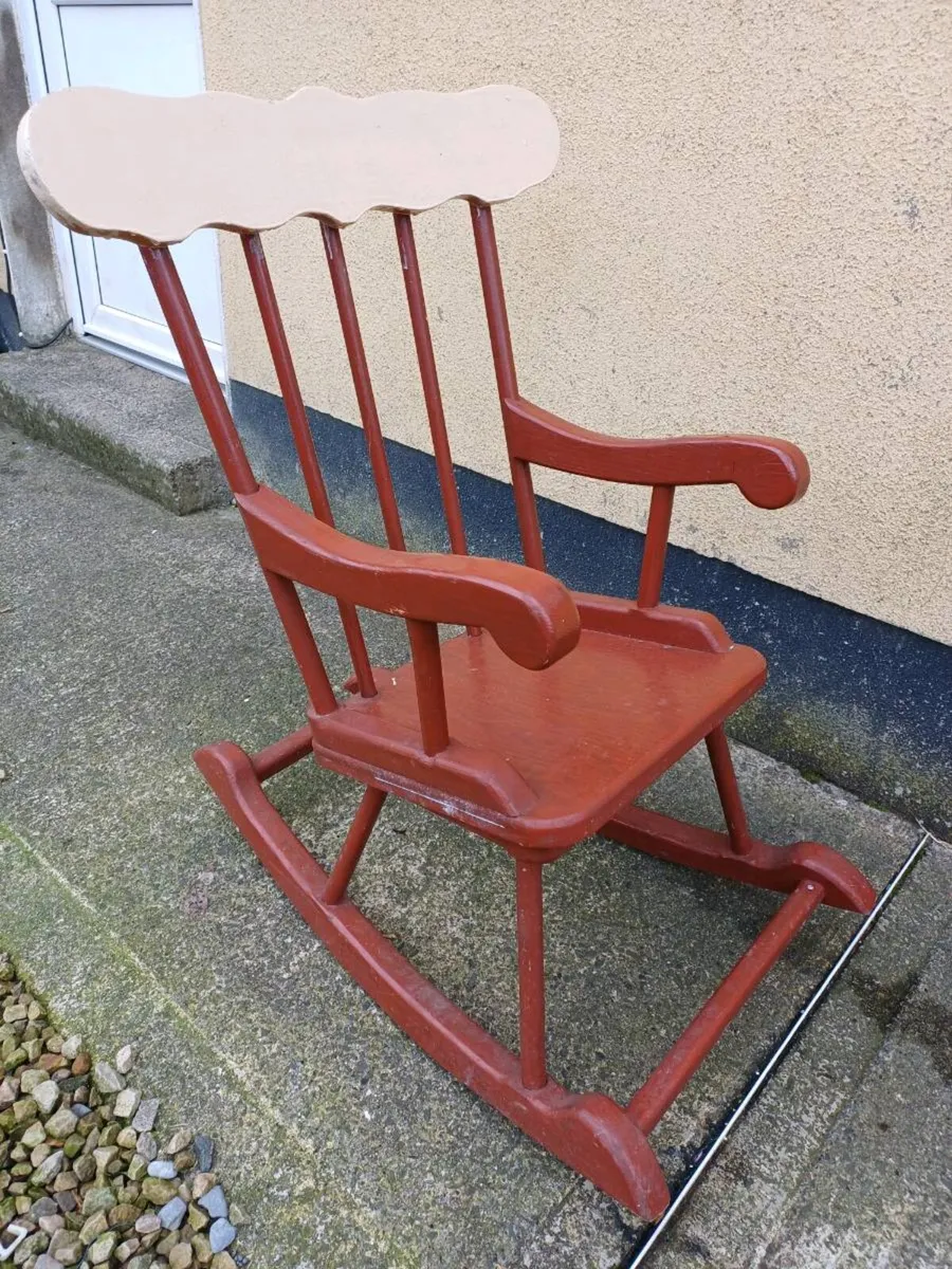 1940/50s Folk Art Rocking Chair - Image 2