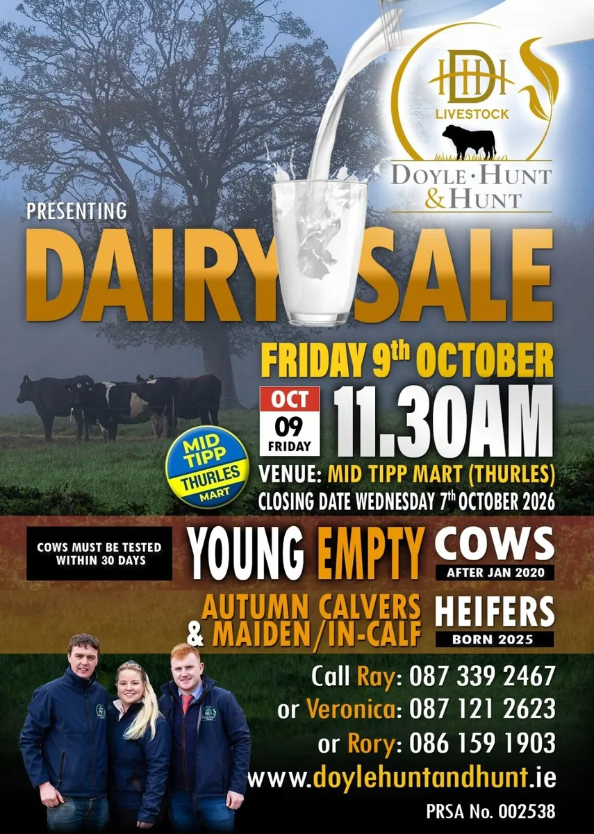 DAIRY SALE: MID TIPPERARY MART, THURLES