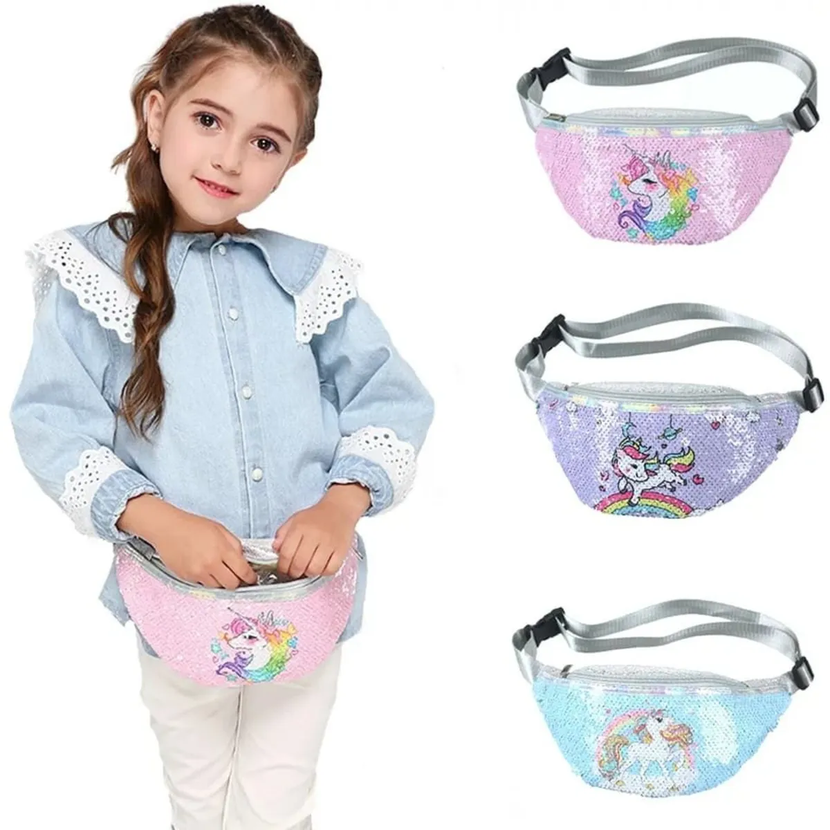 kids waist bag unicorn - Image 1