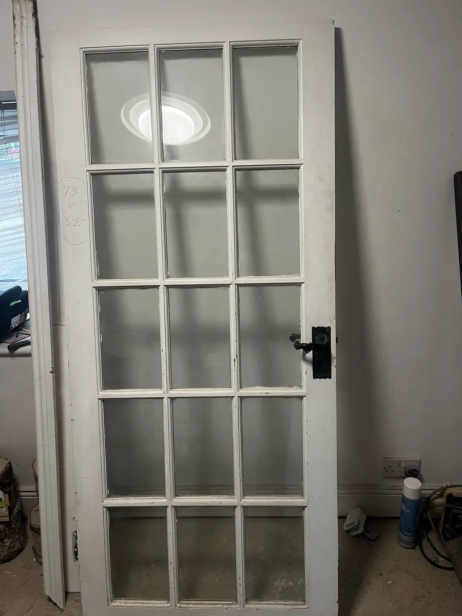 Glass panel door