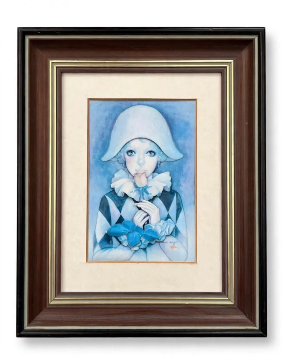 Maria Wallace Vintage Enamel Wall Art 1980s - Image 1