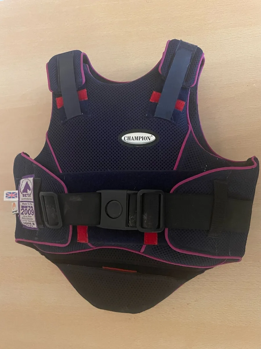 Child’s horse riding vest & hat - Image 1