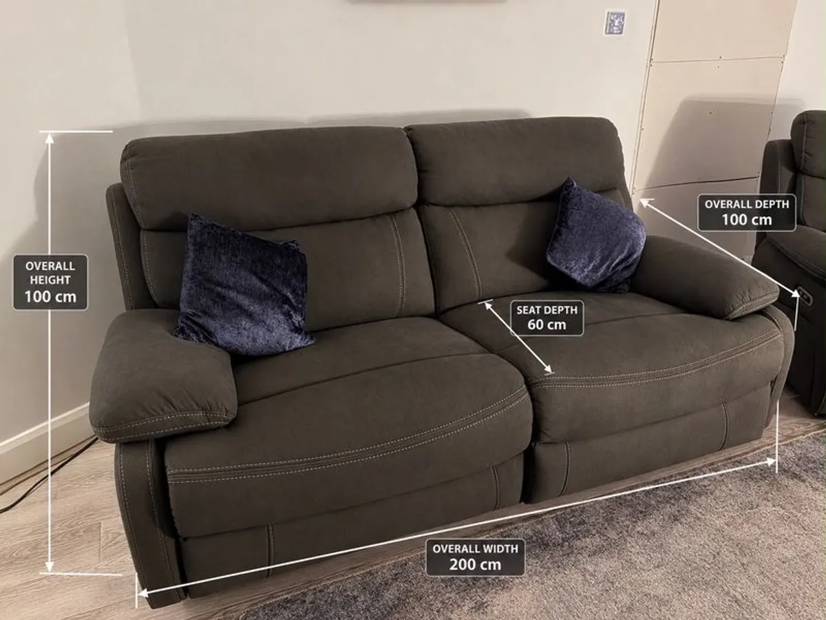 reclining sofa and arm chair - Image 4