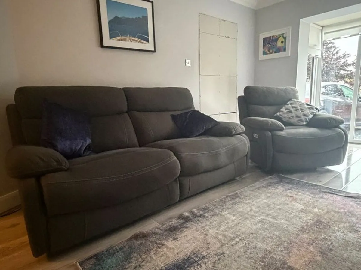 reclining sofa and arm chair - Image 1