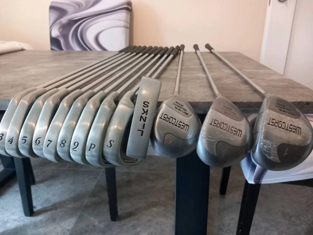 West coast cavity back golf clubs and bag. - Image 4