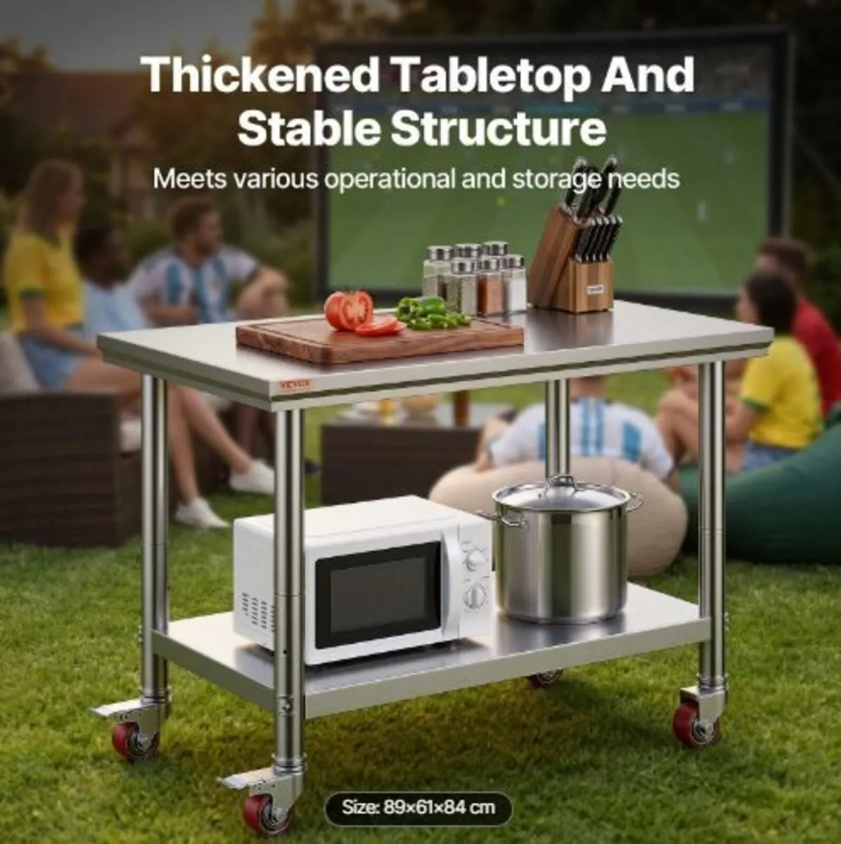 Stainless Steel Work Table 35 x 24 x 33 Inch - Image 4