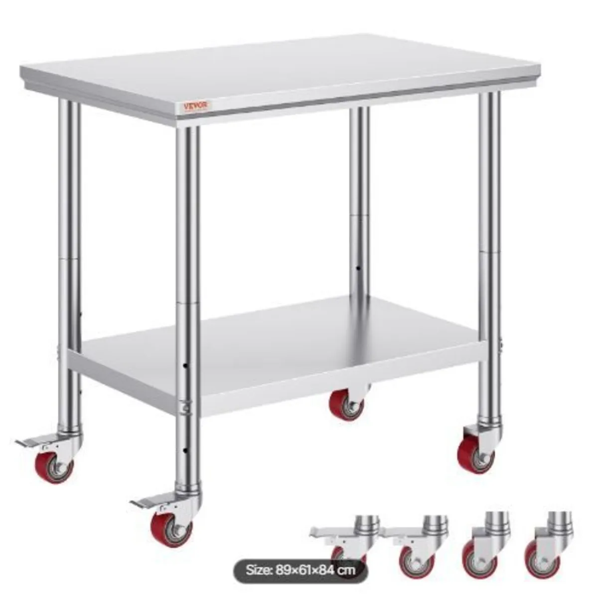 Stainless Steel Work Table 35 x 24 x 33 Inch - Image 3