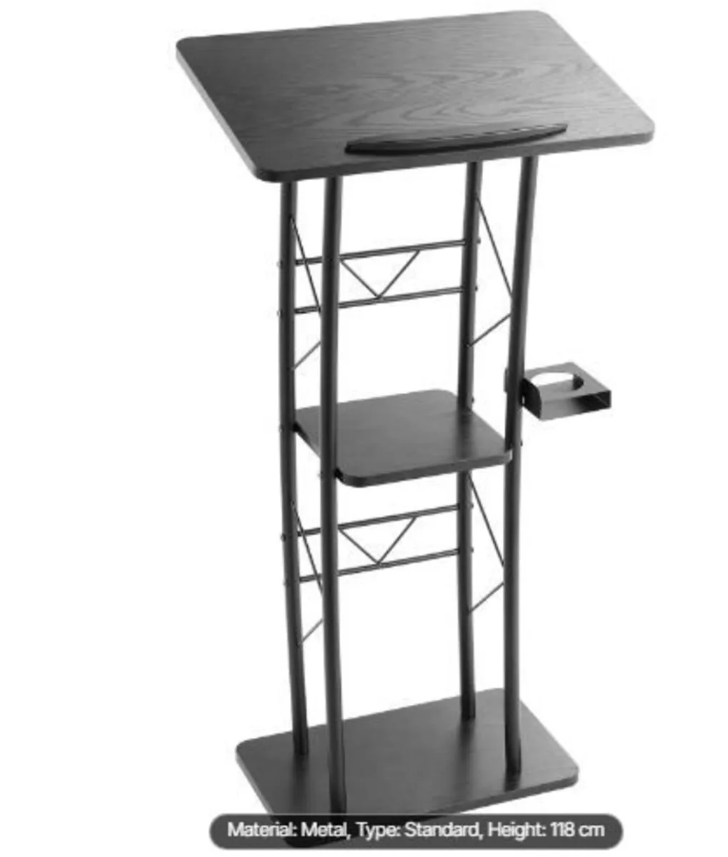 Podium Stand, 1180 mm Metal Lectern - Image 1