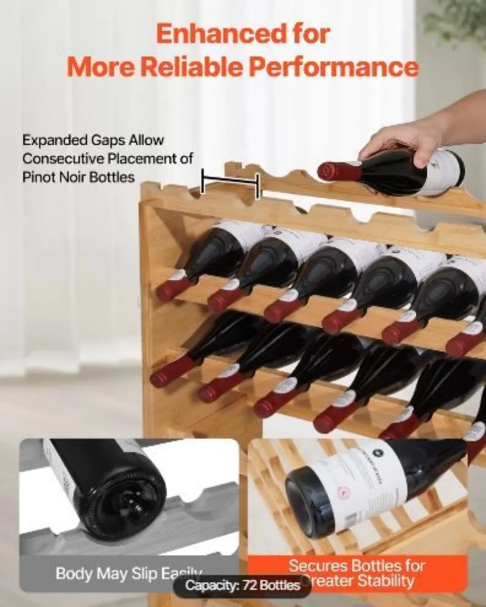 72 Bottle Stackable Modular Wine Rack - Image 1