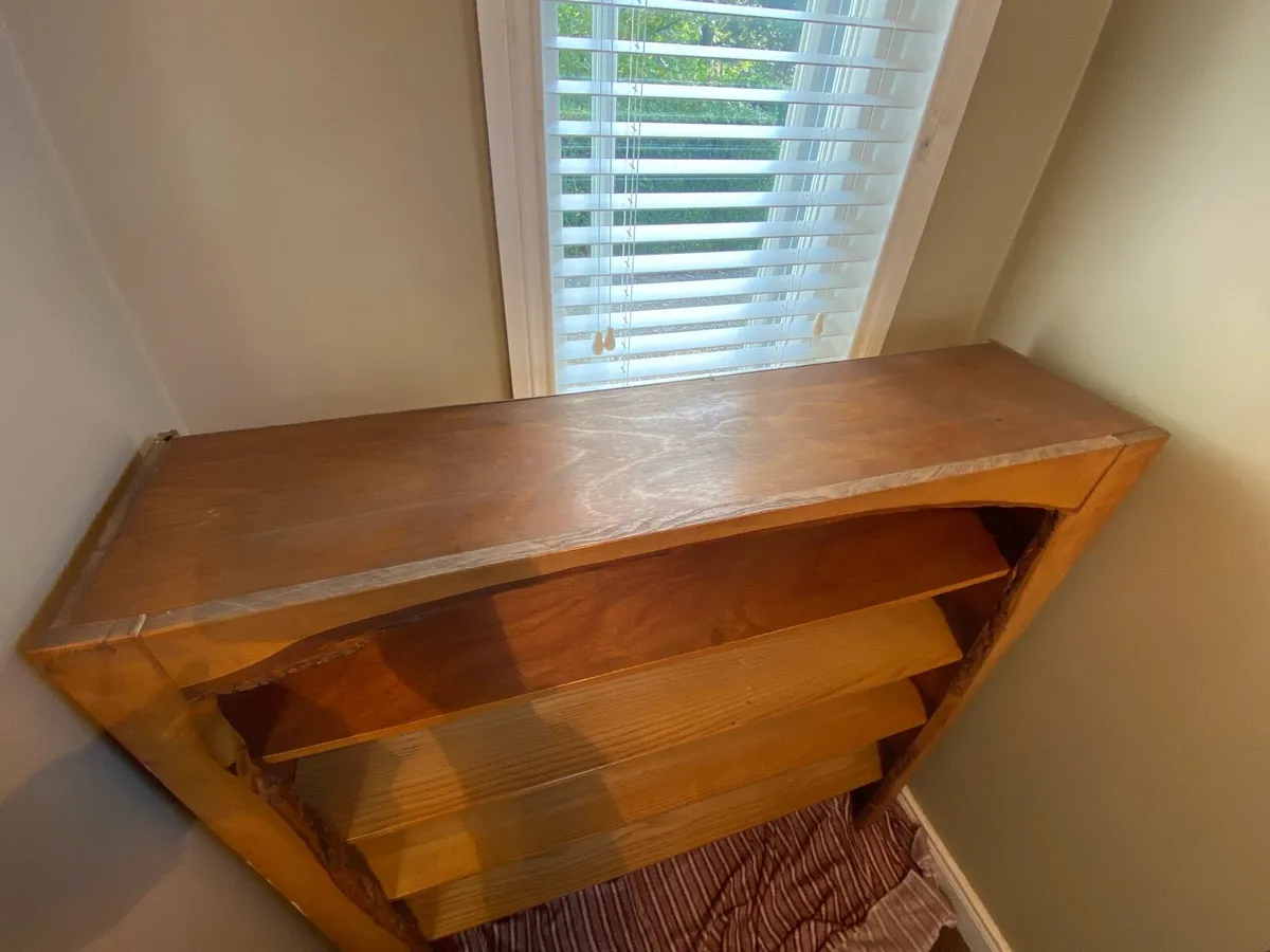Solid Bookshelf with live edge detailing - Image 2