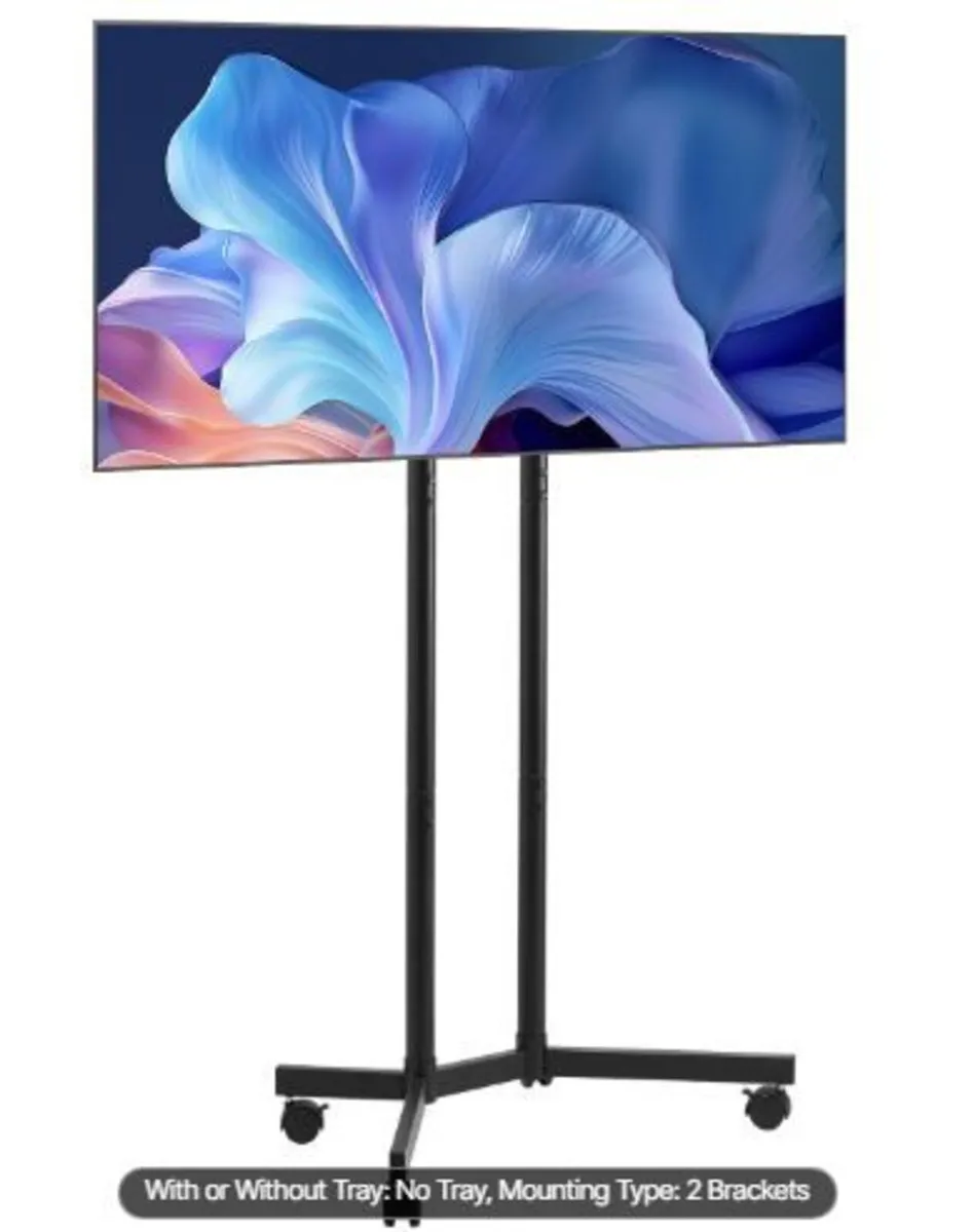 Rolling TV Stand, Mobile TV Cart for 32-65 Inch - Image 3