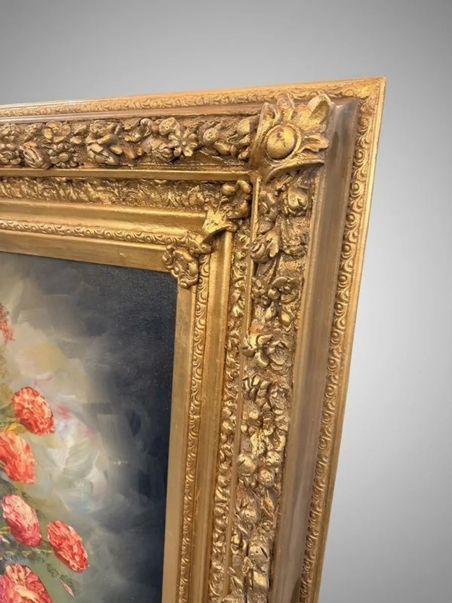 Monumental Floral Still Life Oil Painting - Image 2