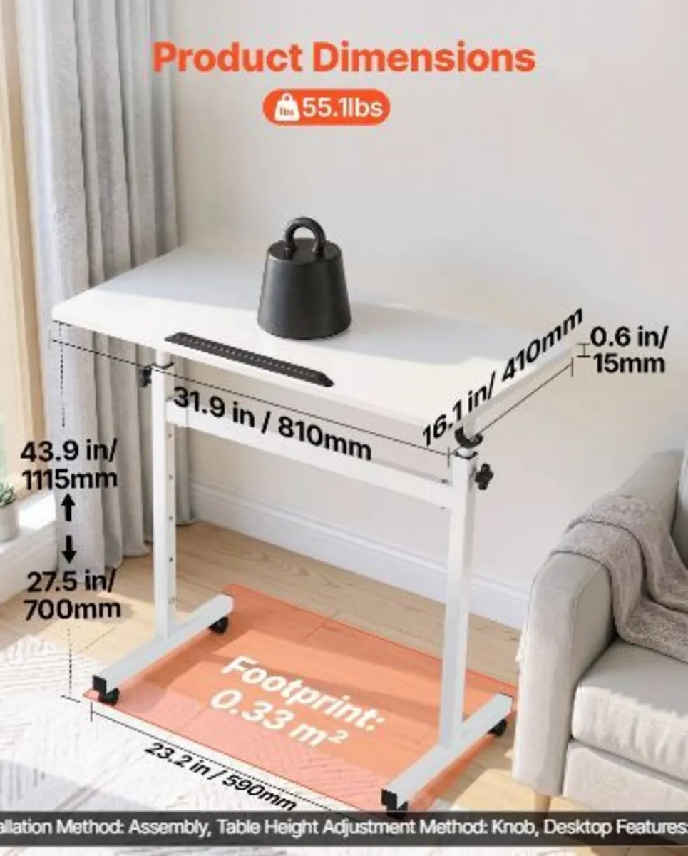 Standing Desk, Adjustable Height Mobile - Image 2