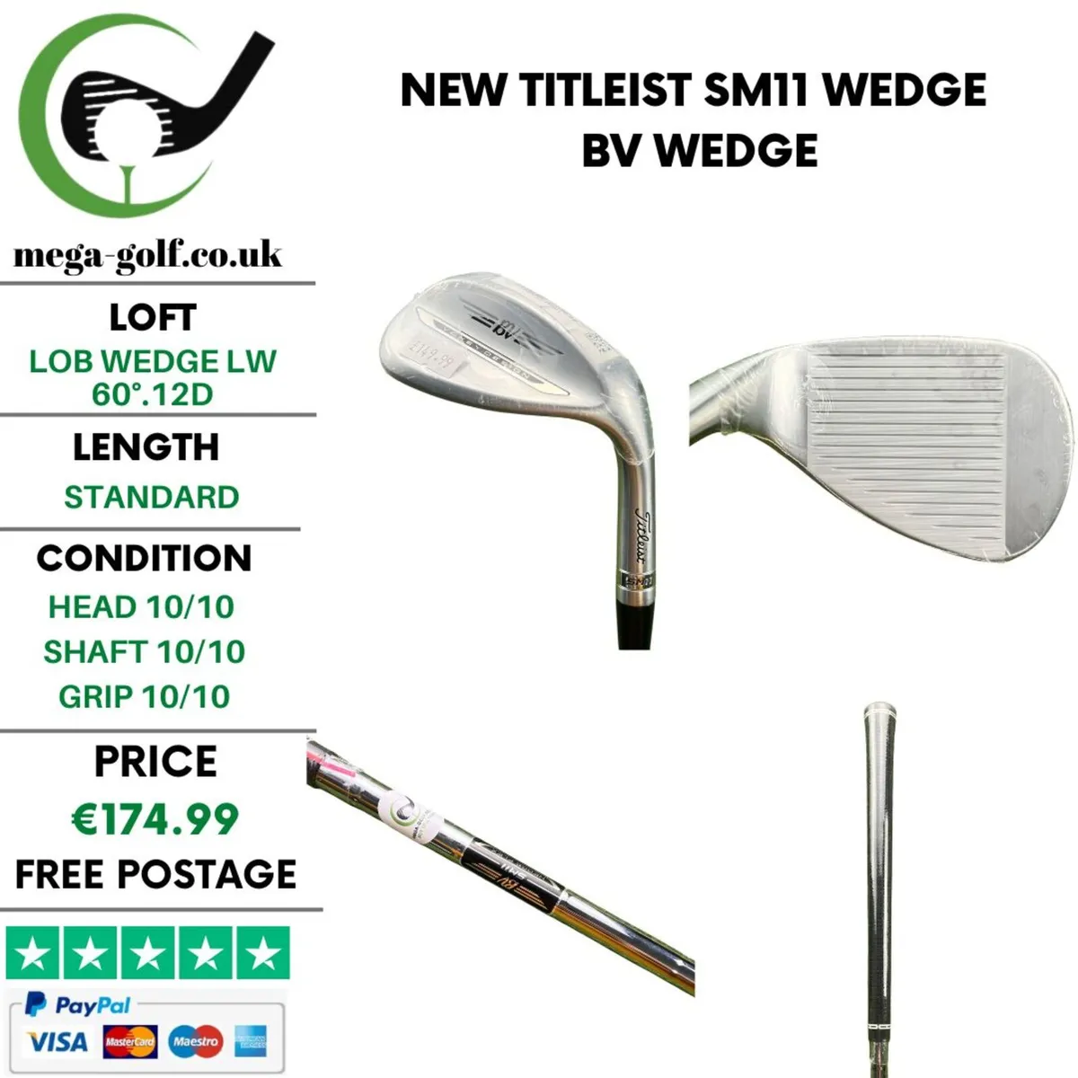 New Titleist SM11 Wedge Lw 60°.12D / Bv Wedge - Image 1
