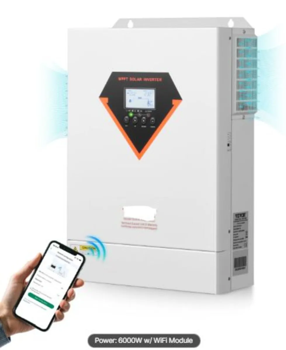 Hybrid Solar Inverter,6000W, All in One Pure Sine - Image 1