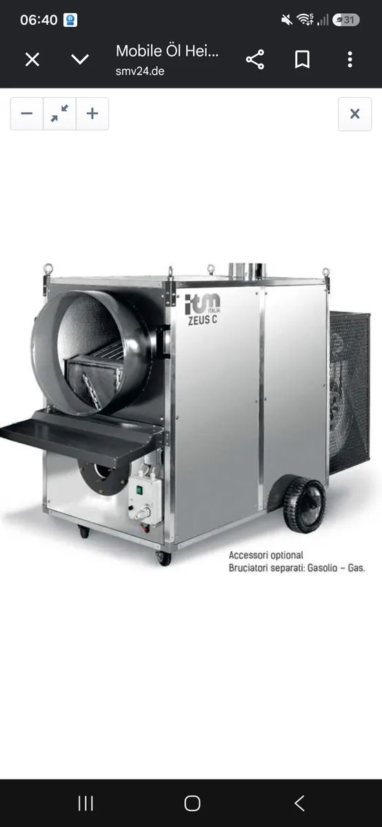 Space heater,  waste oil,  free heating garage - Image 1
