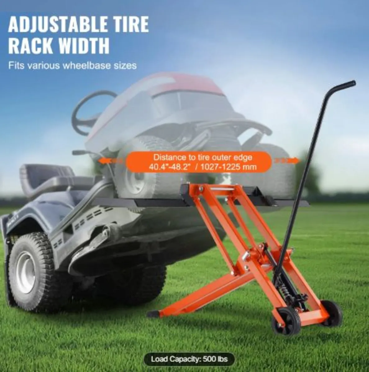 Lawn Mower Lift with Hydraulic Jack,500 Lbs Weight - Image 3